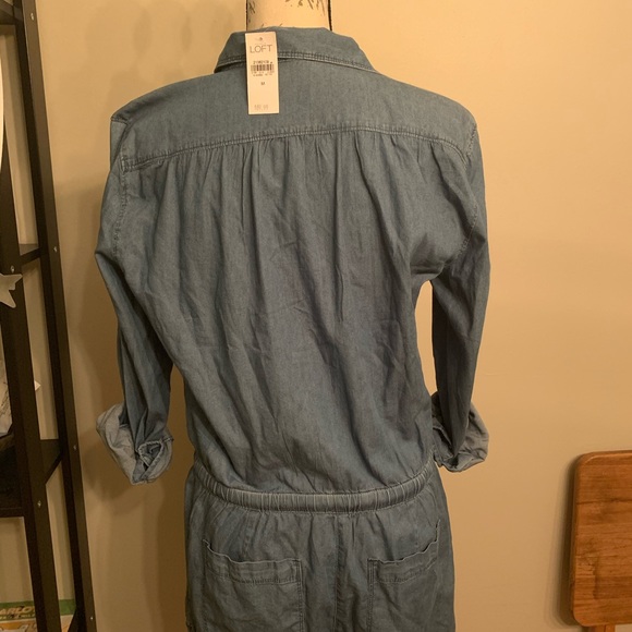 Loft denim romper size medium NWT - Picture 2 of 8